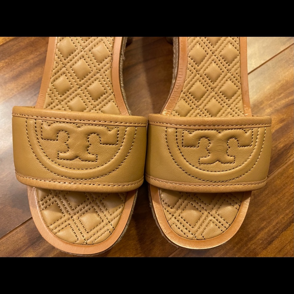 New TORY BURCH Fleming Espadrille Slides. Size 8.5